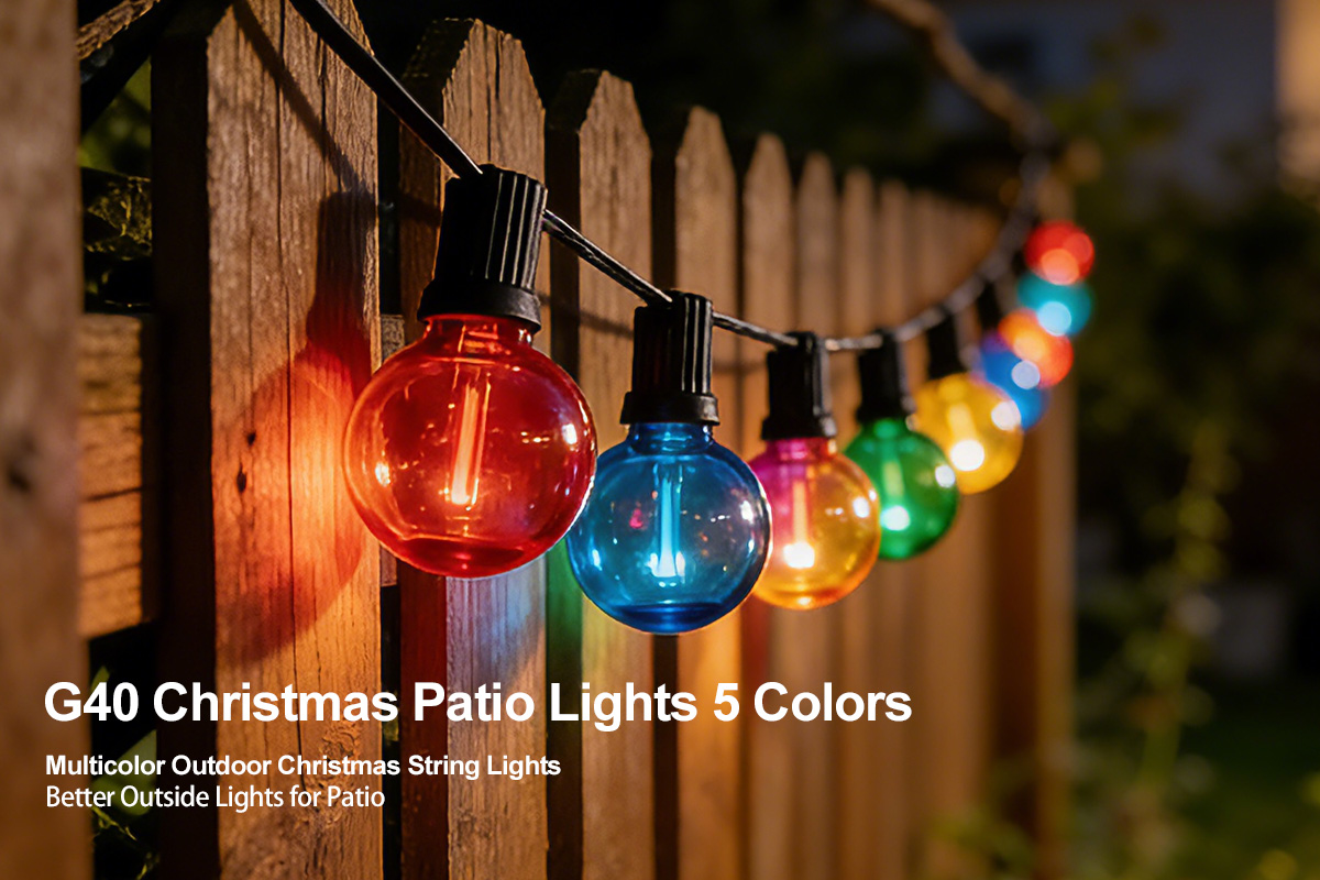 ip44 g40 color decoration string lights